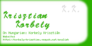 krisztian korbely business card